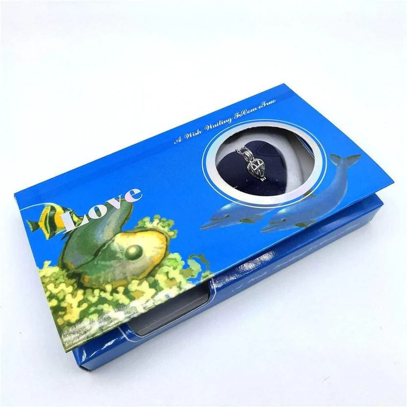 Freshwater Shell Canned Oyster Ocean Love Real Pearl Necklace Set