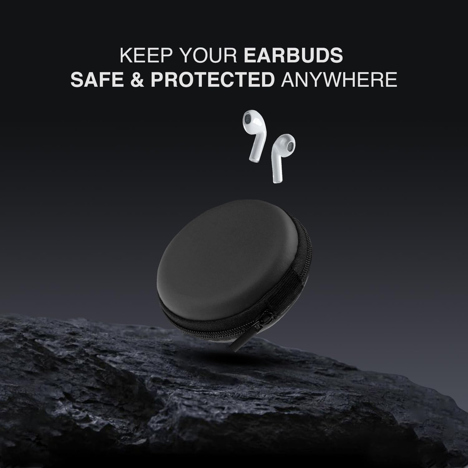 Premium Hard Shell Earphone Case Cover | Shockproof Travel Pouch for Earphones & Accessories