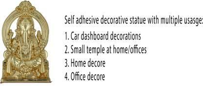 Golden Ganesh For Car Dashboard