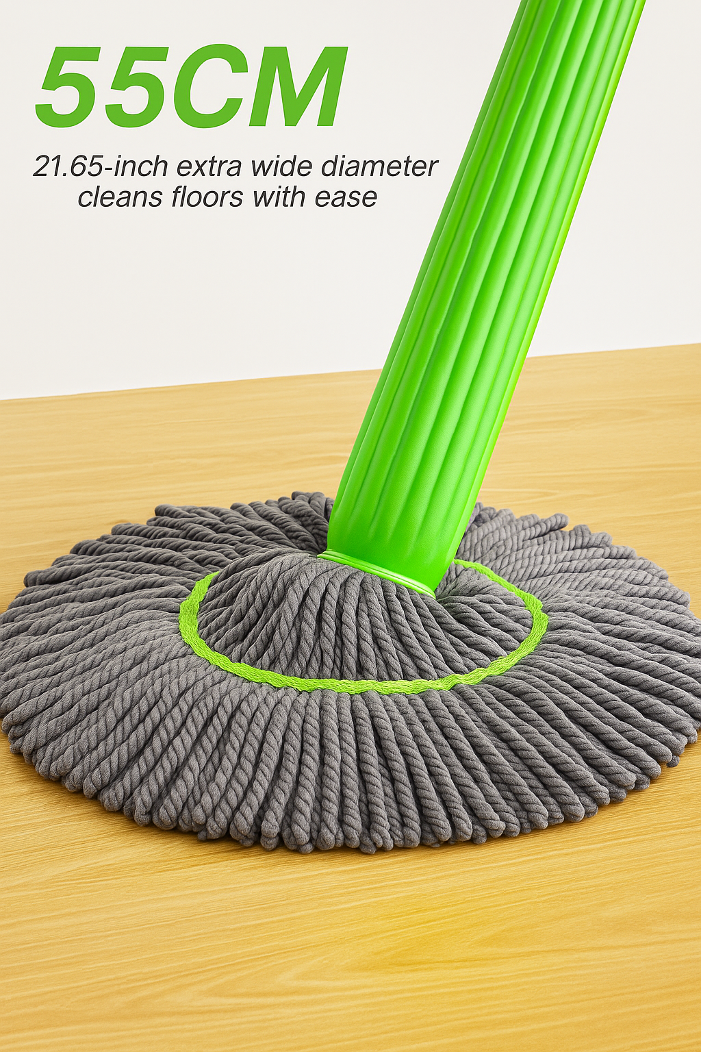 Self-twisting Water Rotating Mop – 55CM Extra Wide