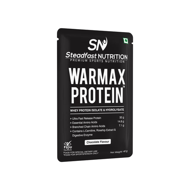 Warmax Protein – Whey Isolate & Hydrolysate | Chocolate Flavour | 6, 15 & 30 Sachets