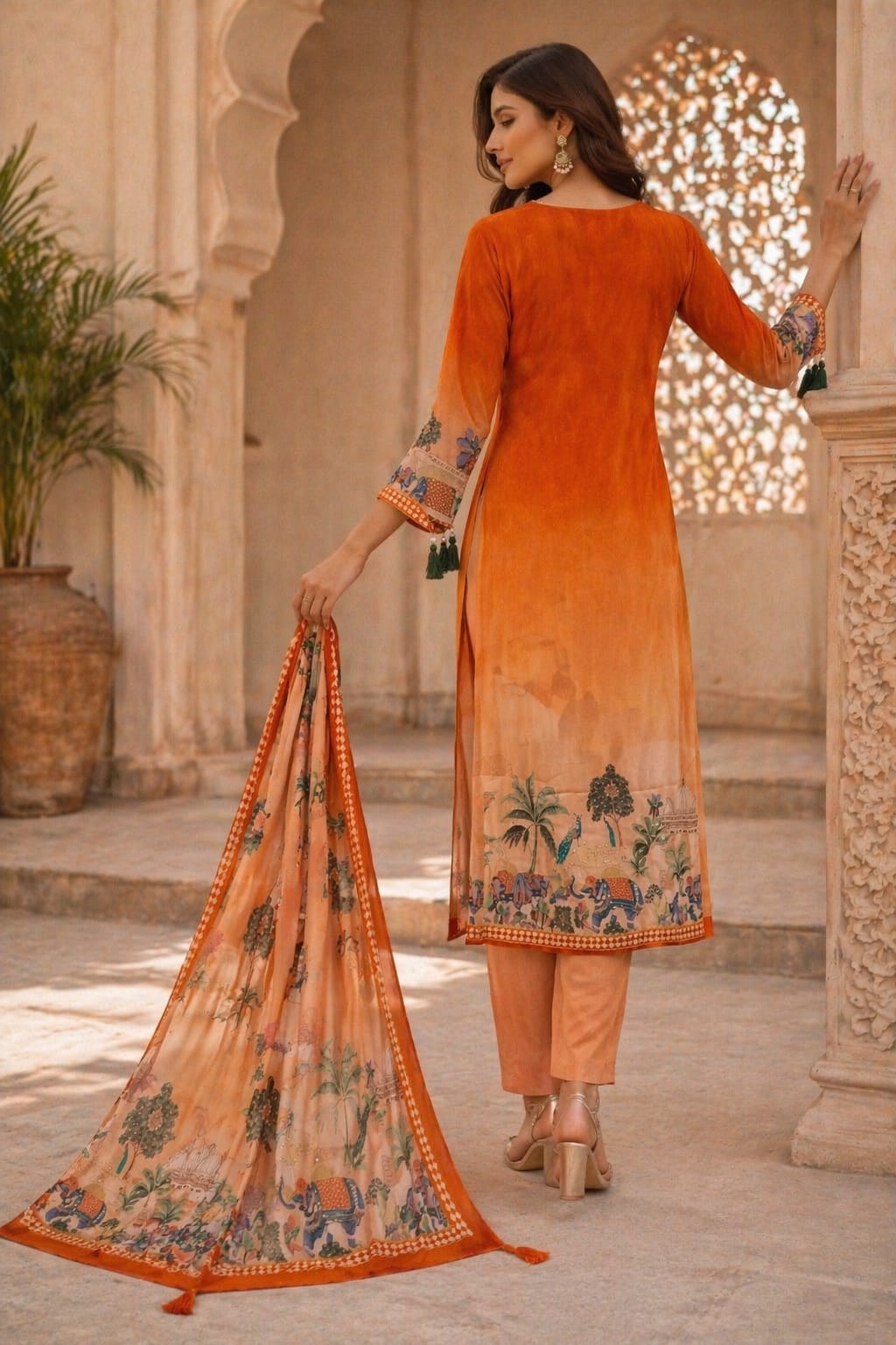 Royal Amber Heritage Kurti Set