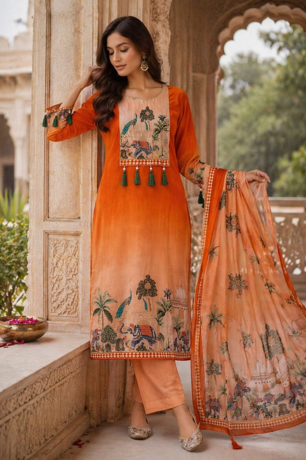 Royal Amber Heritage Kurti Set