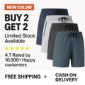Combo of 4 Men's Stretchable Cotton Shorts